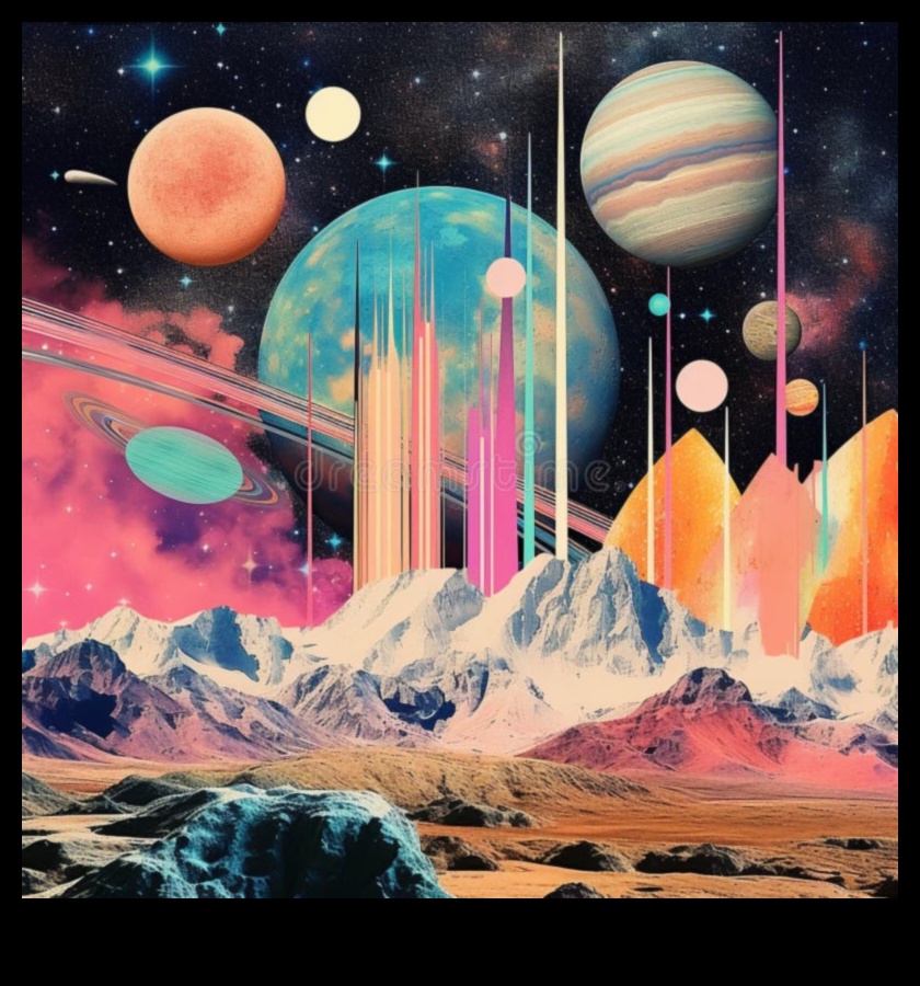 Debesu kolāža: Astrālo brīnumu mākslinieciskās izpausmes kosmosā